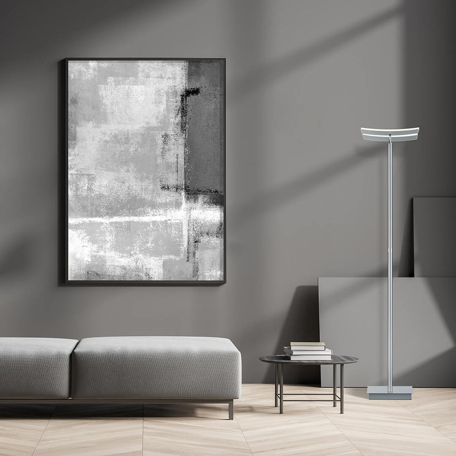 Lampadaire Andy nickel satiné (60555/1-92)