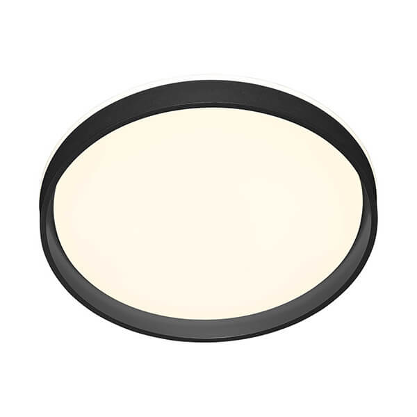Plafonnier Nina noir, Ø 50 cm
