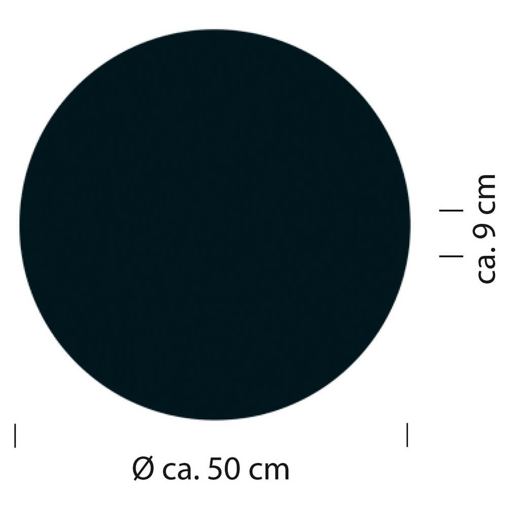 Plafonnier Nina noir, Ø 50 cm