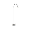 Lampadaire Cut simple, noir et verre opale