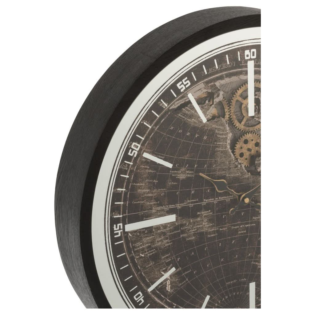 Horloge Antique Carte Monde
