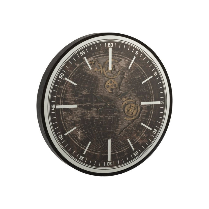 Horloge Carte du Monde Antique - Designix