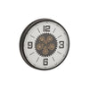 Horloge Engrenages MDF Noir/Blanc
