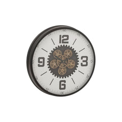 Horloge Engrenages MDF Noir/Blanc