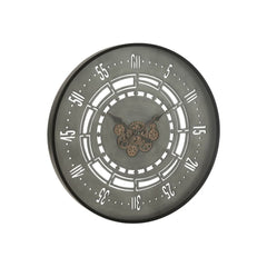 Horloge Engrenages Métal Noir/Gris