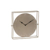 Horloge Flottante Fer Argenté Grande Taille