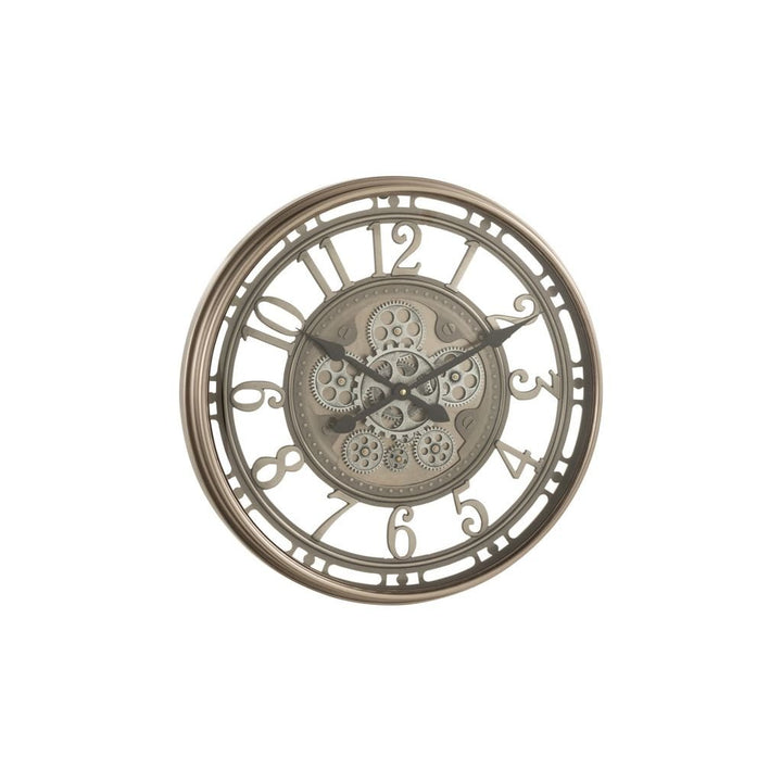 Horloge Mécanisme Visible Métal Verre - Designix
