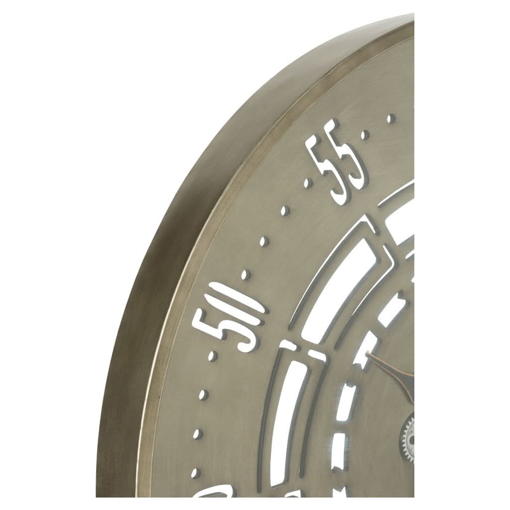 Horloge Métal Cuivre Antique Grande Taille - Designix
