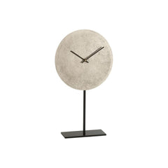 Horloge Métallique Argentée Sur Pied