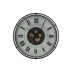 Horloge Métallique Chiffres Romains