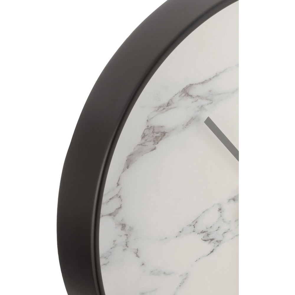 Horloge Noir Marbrée Décorative - Designix