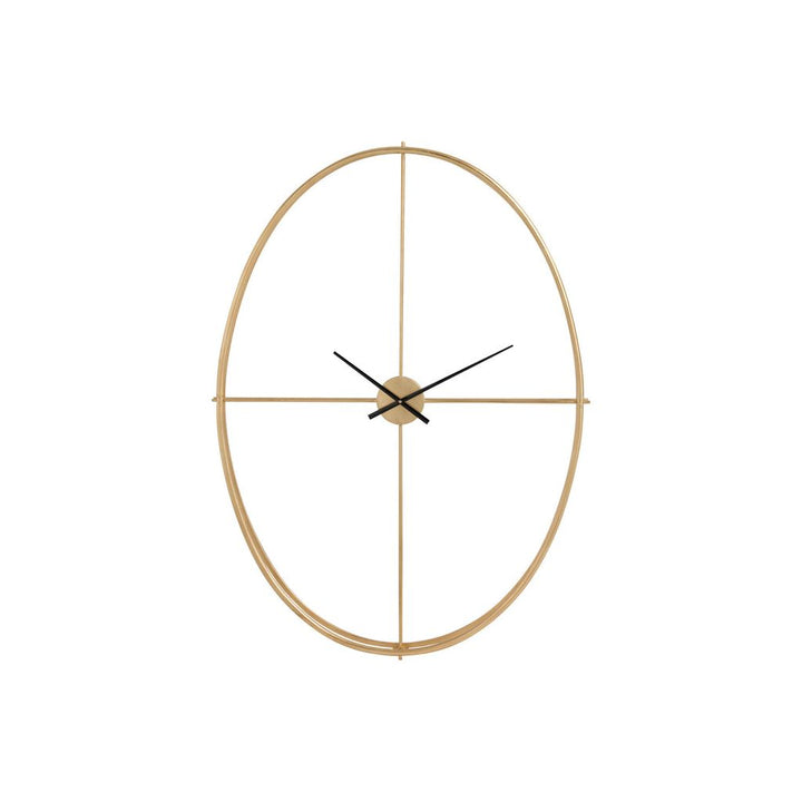 Horloge Ovale Métal Doré Grand Modèle - Designix