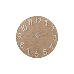 Horloge Ronde Naturelle Blanche