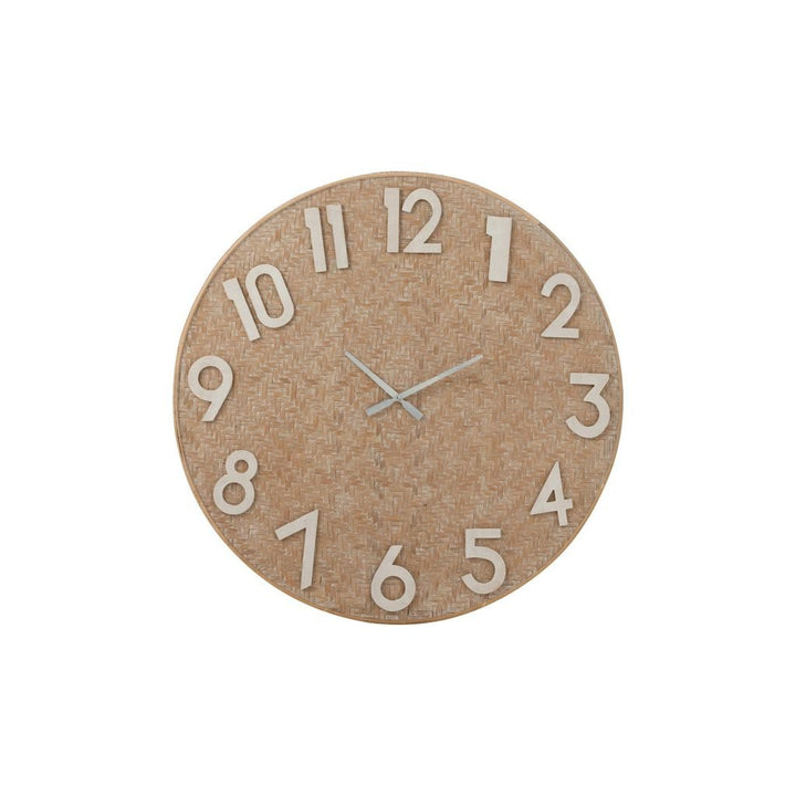 Horloge Ronde Naturelle Blanche - Designix
