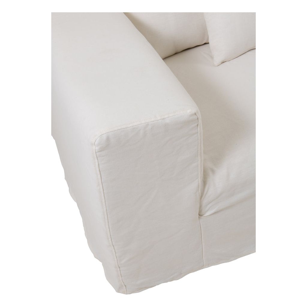 Housse Canapé Lin Blanc Guimauve - Designix