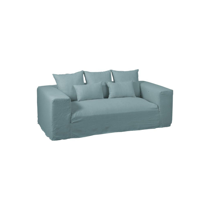 Housse Canapé Lin Bleu Jeans - Designix