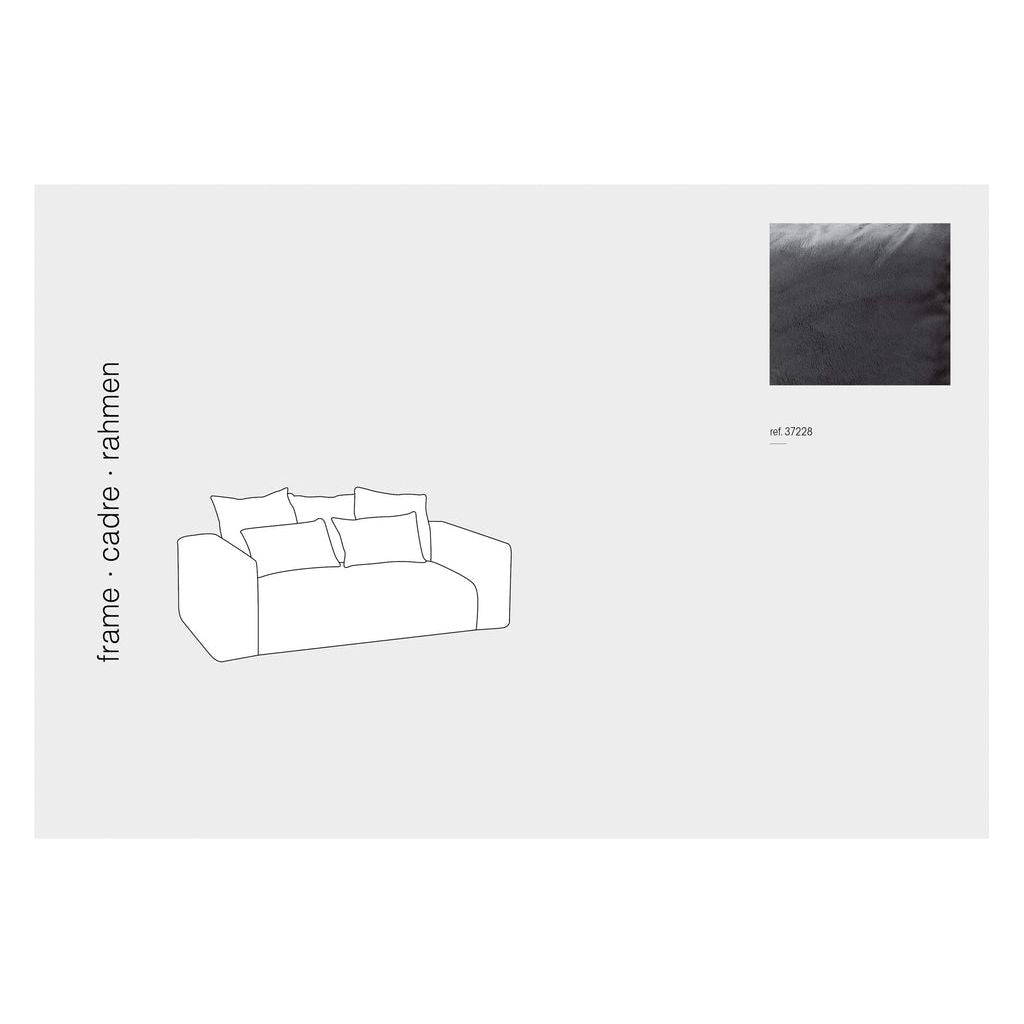 Housse Canapé Velours Gris Foncé - Designix