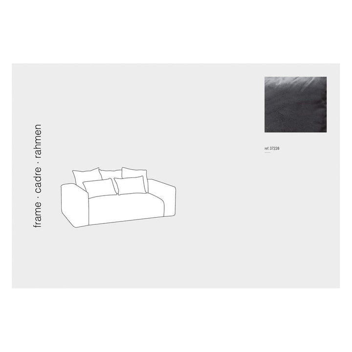Housse Canapé Velours Gris Foncé - Designix