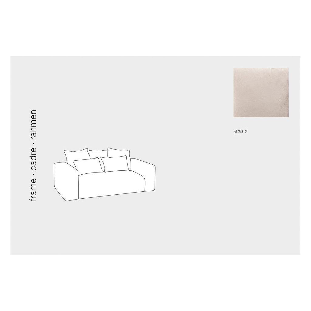 Housse de Canapé Velours Beige avec Coussins - Designix