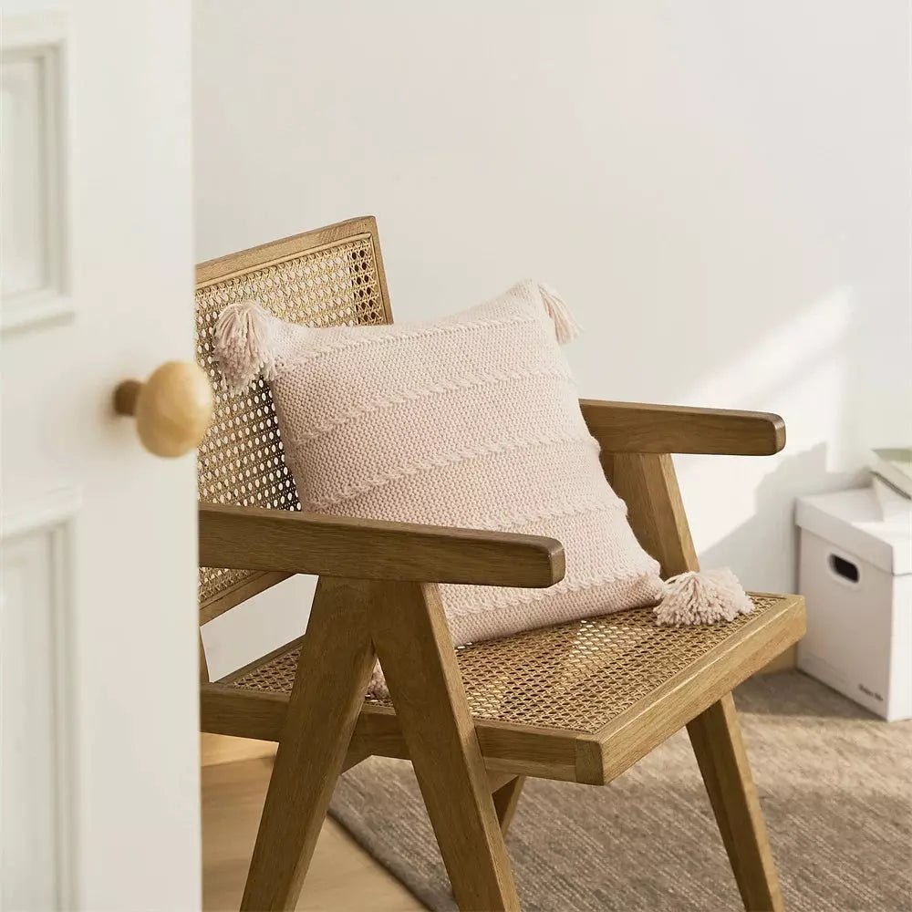 Housse de Coussin en Tricot | Douceur Alpestre - Designix Coussin Beige 45x45 cm