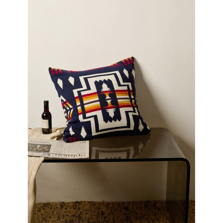 Housse de Coussin Indien | Mirage Rajput - Designix Coussin Bleu Marine 45x45cm