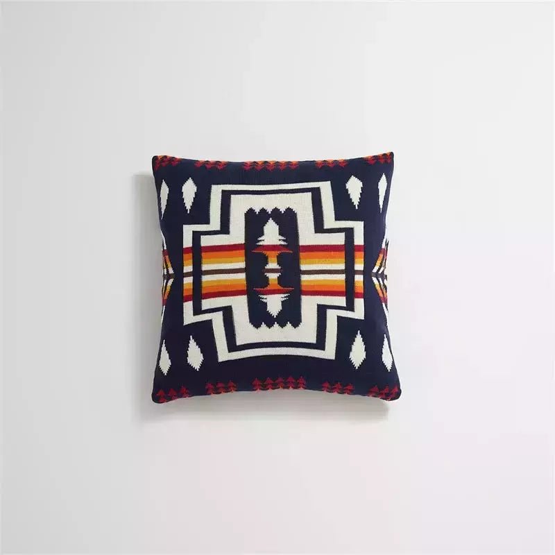 Housse de Coussin Indien | Mirage Rajput - Designix Coussin Bleu Marine 45x45cm
