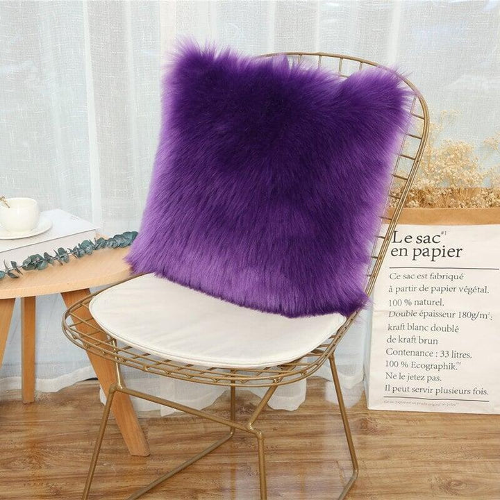 Housse de Coussin Laine Douce | Nuit Sereine | Designix - Coussin Violet 40x40cm - https://designix.fr/