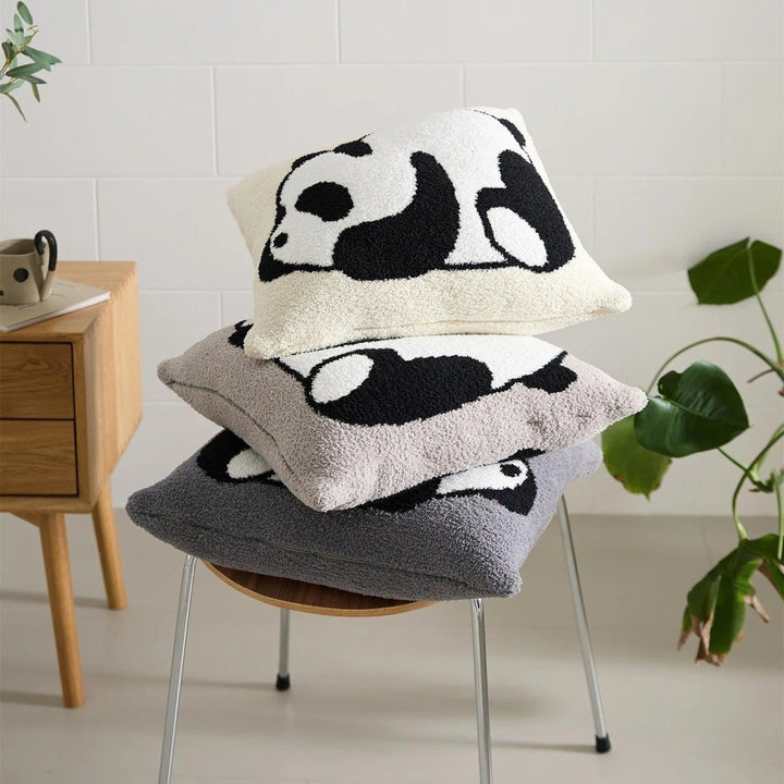 Housse de Coussin Panda | Cuddle - Designix Taies d'oreiller Beige 45x45cm