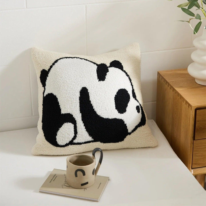 Housse de Coussin Panda | Cuddle - Designix Taies d'oreiller Beige 45x45cm