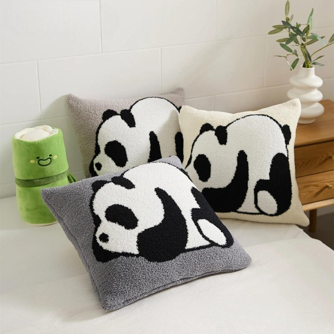 Housse de Coussin Panda | Cuddle - Designix Taies d'oreiller Beige 45x45cm