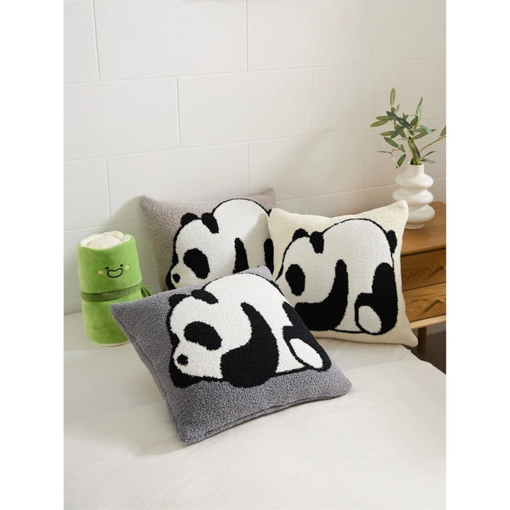 Housse de Coussin Panda | Cuddle - Designix Taies d'oreiller Beige 45x45cm
