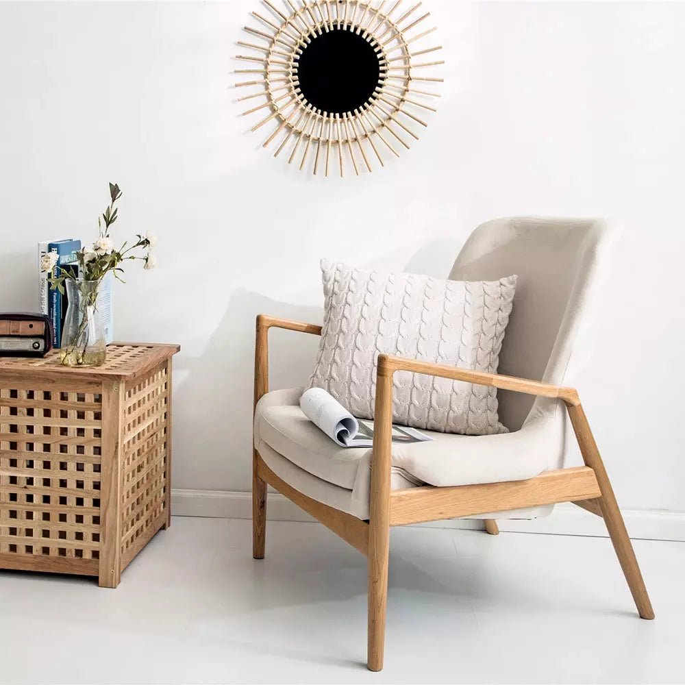 Housse de Coussin Tricot | Esprit Zen - Designix Coussin Beige 45x45cm