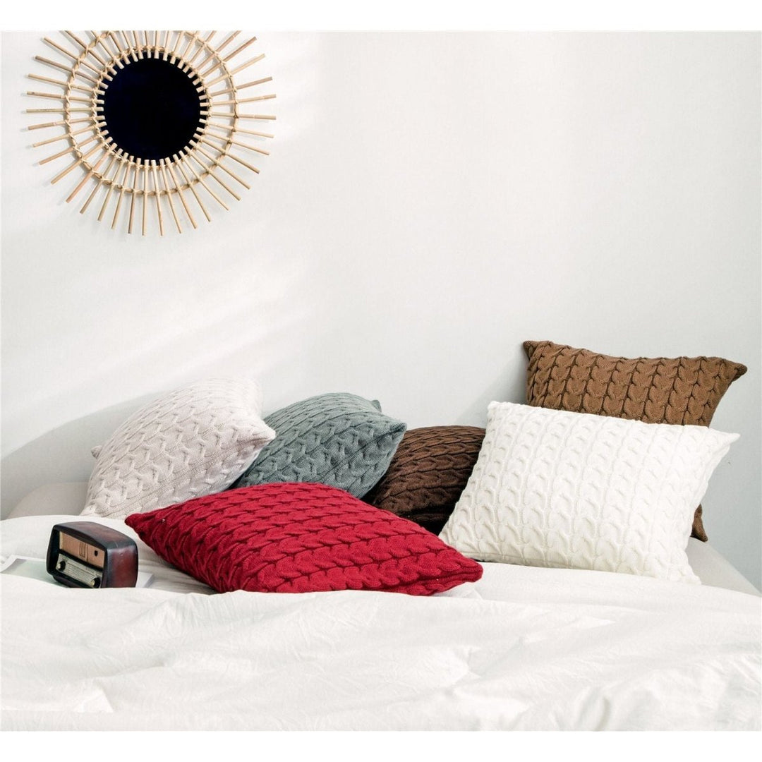 Housse de Coussin Tricot | Esprit Zen - Designix Coussin Blanc 45x45cm