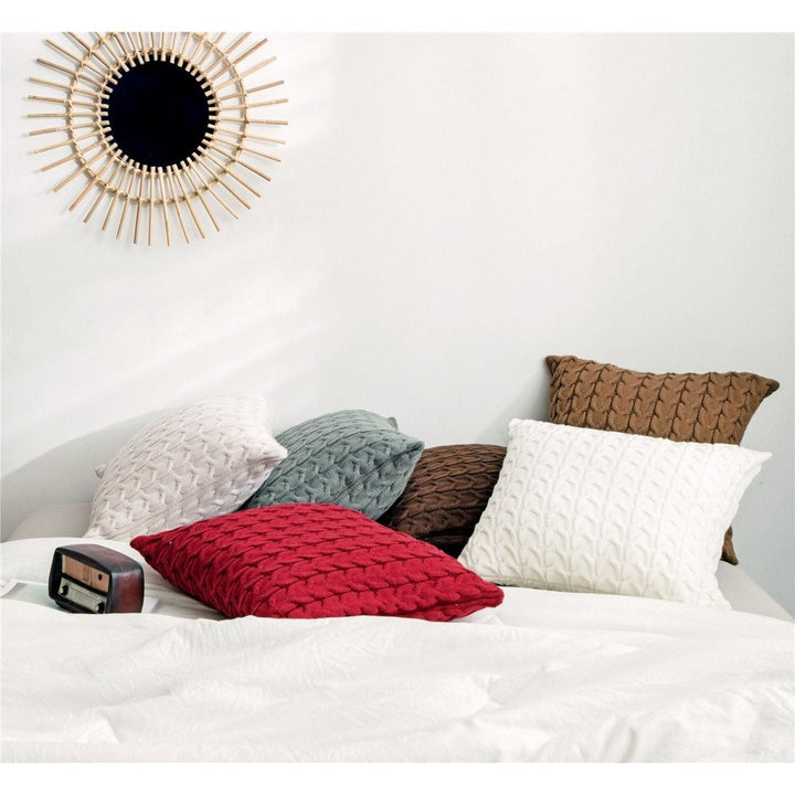 Housse de Coussin Tricot | Esprit Zen - Designix Coussin Blanc 45x45cm
