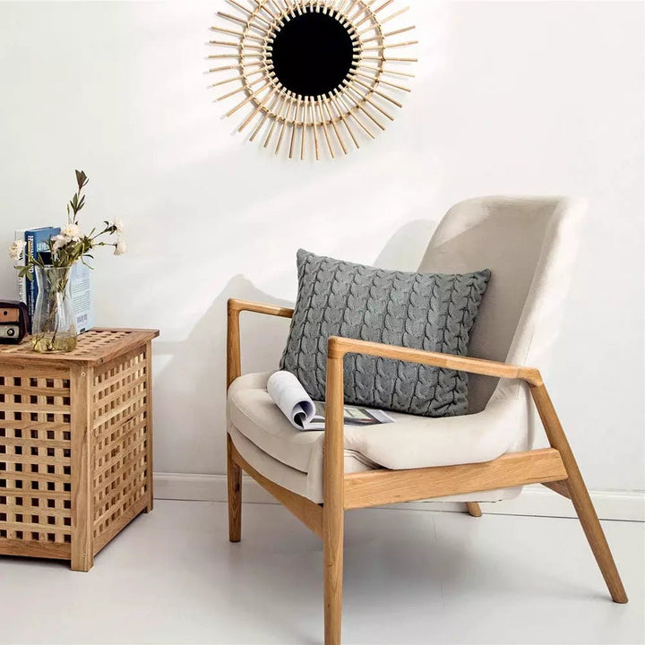 Housse de Coussin Tricot | Esprit Zen - Designix Coussin Gris 45x45cm
