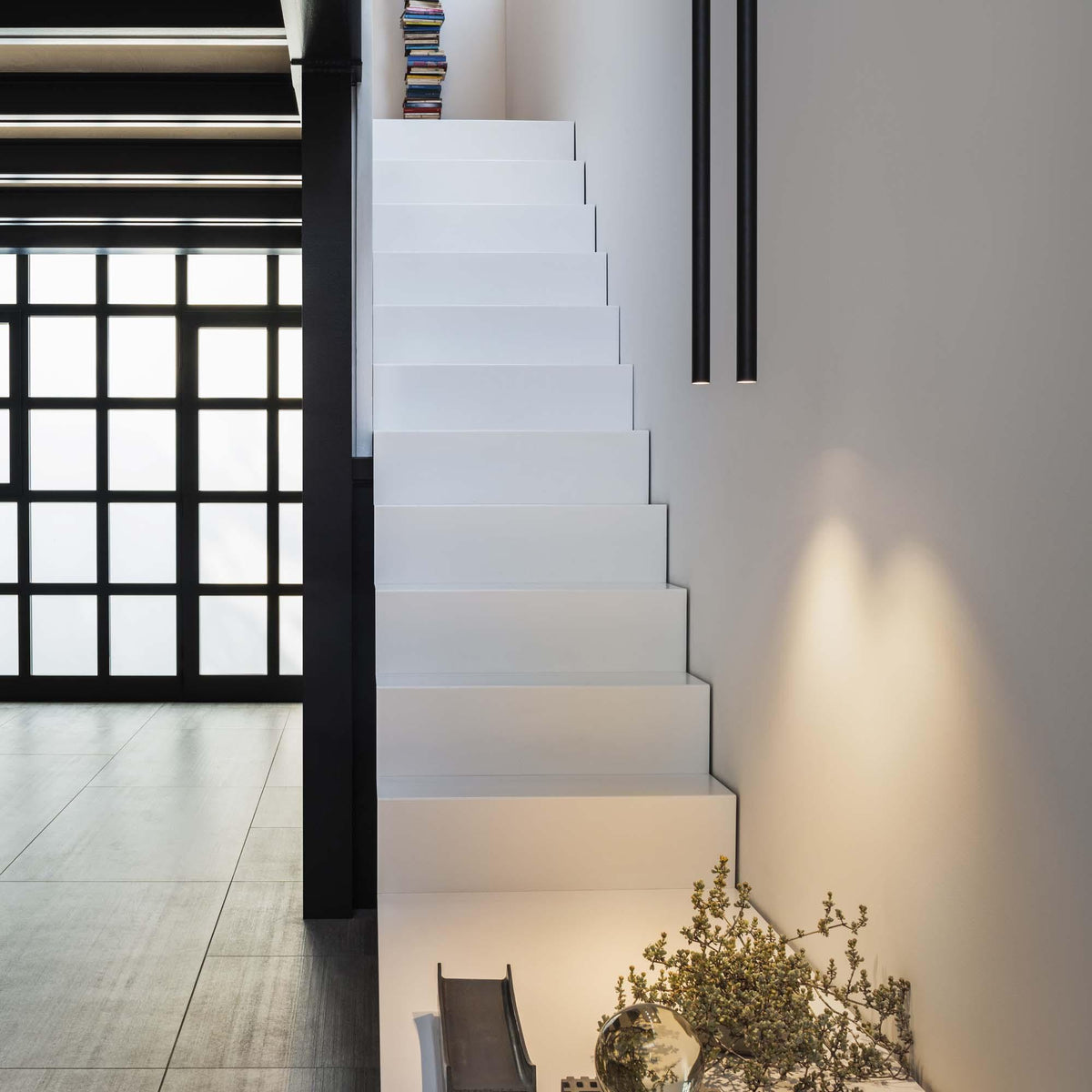 Suspension luminaire | Ultrathin Noire H 100 cm