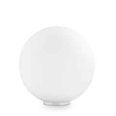 Lampe à poser Mapa Bianco blanche, verre, Ø 40 cm