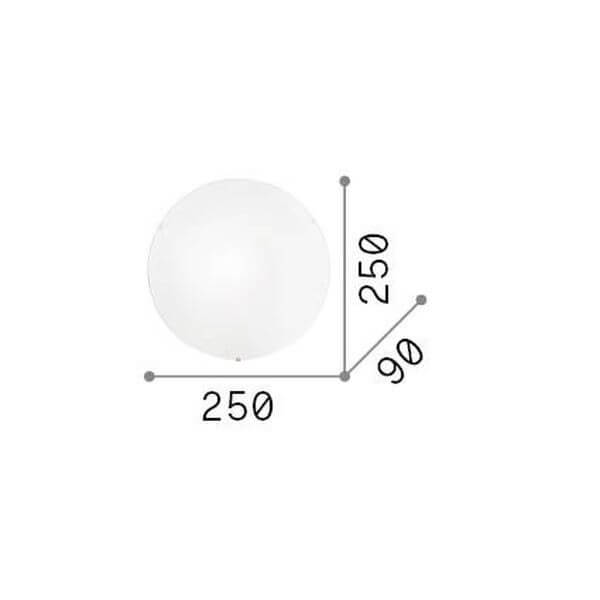 Plafonnier Simply blanc, verre