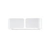 Applique murale Clip 2 lumières blanche, L 12,5 cm