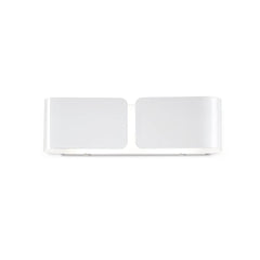 Applique murale Clip 2 lumières blanche, L 12,5 cm