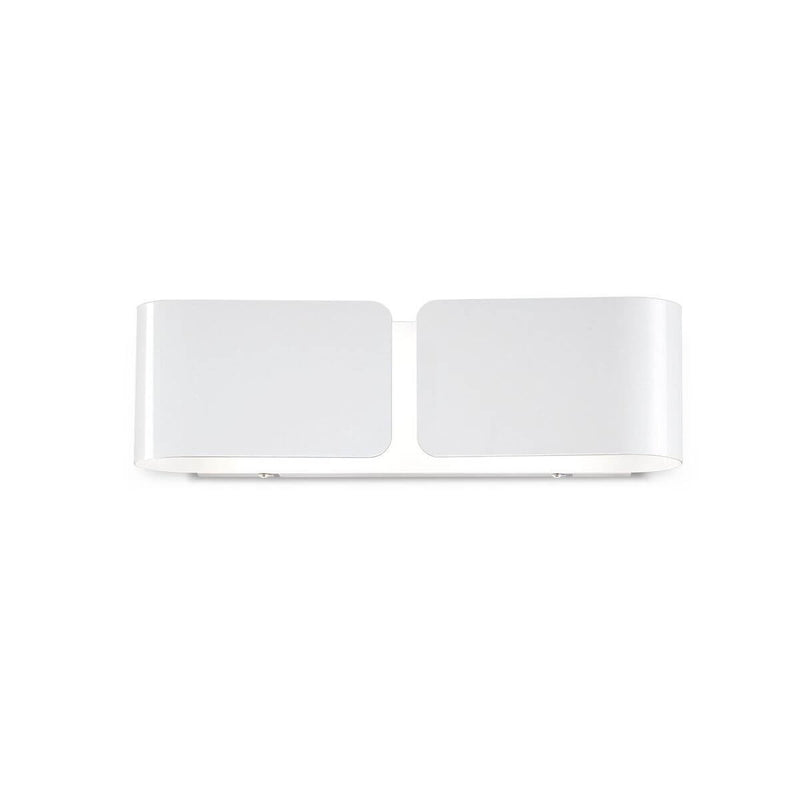Applique murale Clip 2 lumières blanche, L 12,5 cm
