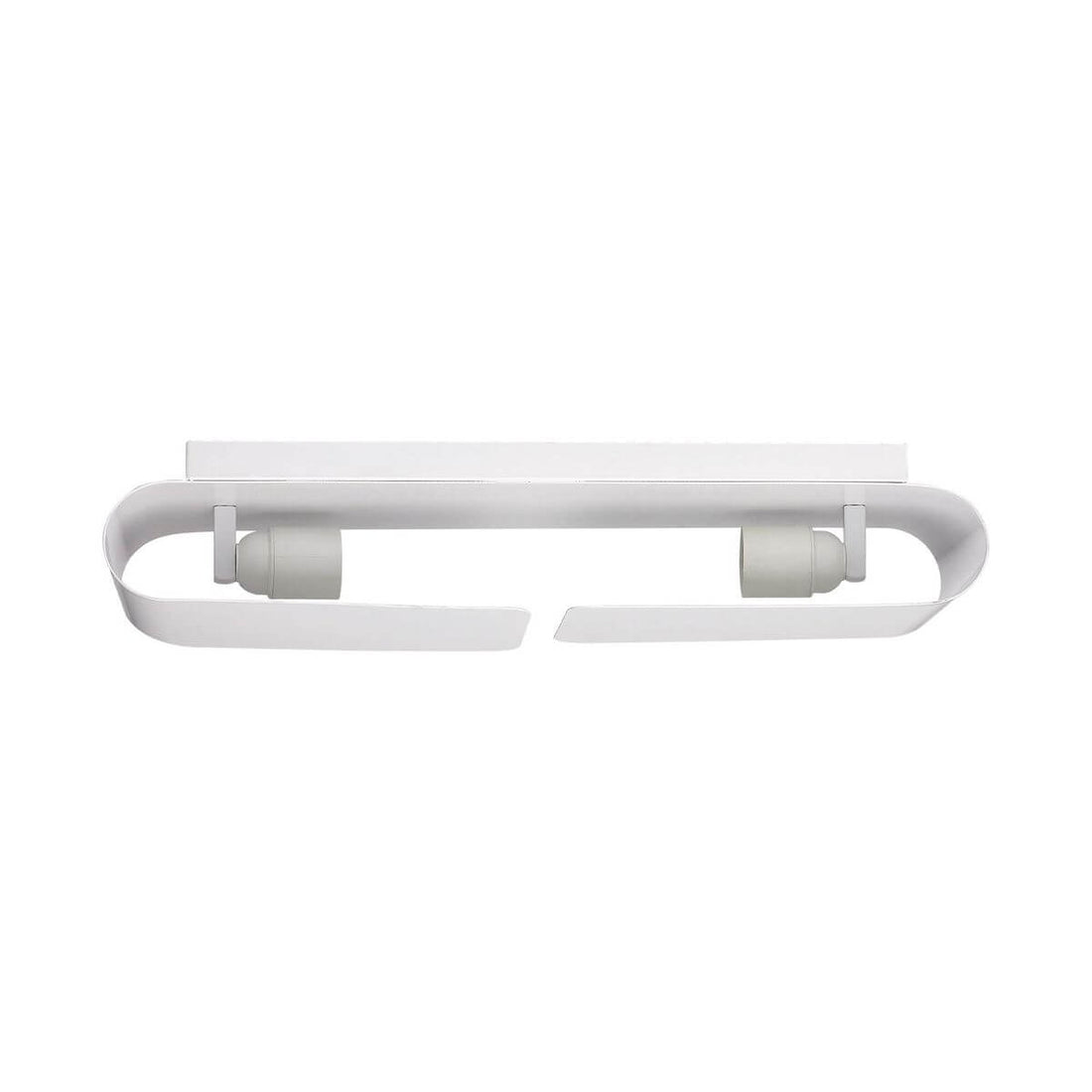 Applique murale Clip 2 lumières blanche, L 12,5 cm