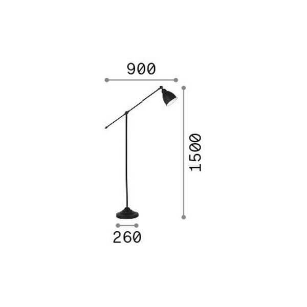 Lampadaire Newton nickel