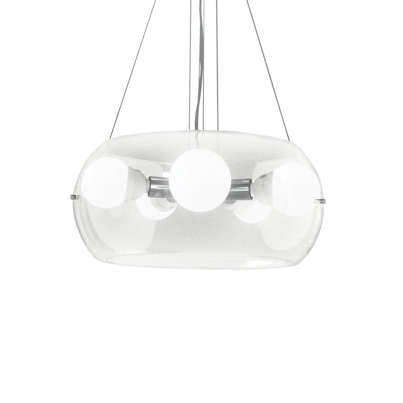 Suspension Audi-10 5 lumières transparente, verre