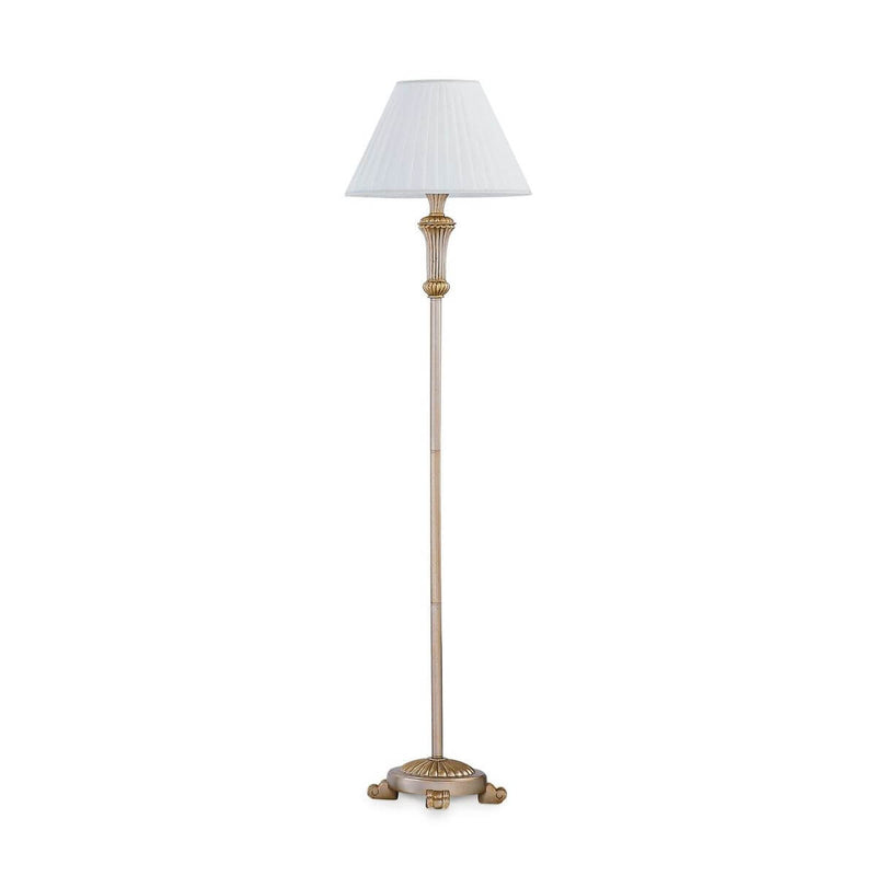 Lampadaire Firenze doré, tissu
