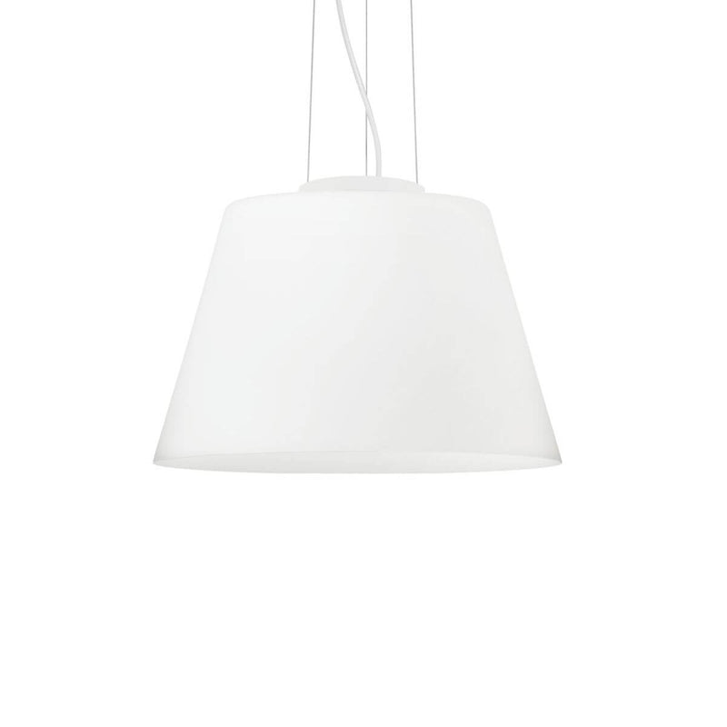 Suspension Cylinder blanche, verre