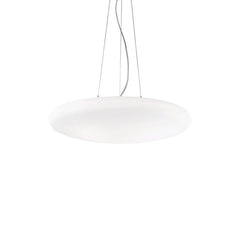 Suspension Smarties 3 lumières blanche, verre, Ø 42,5 cm
