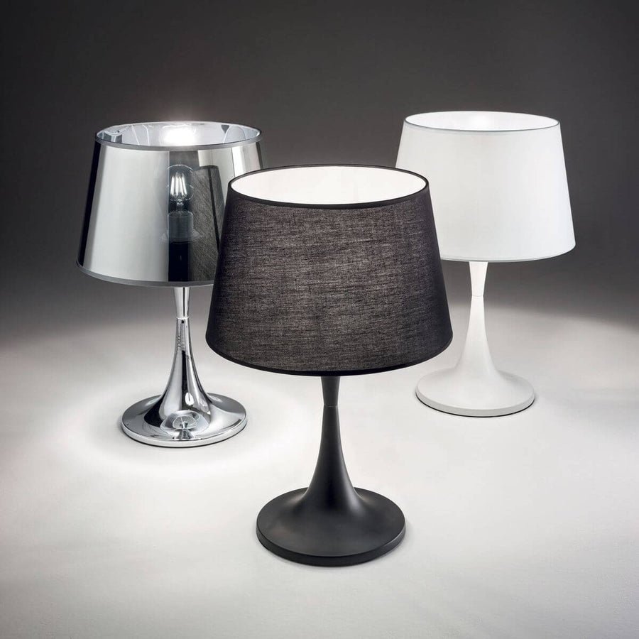 Lampe à poser London chromée, Ø 23,5 cm