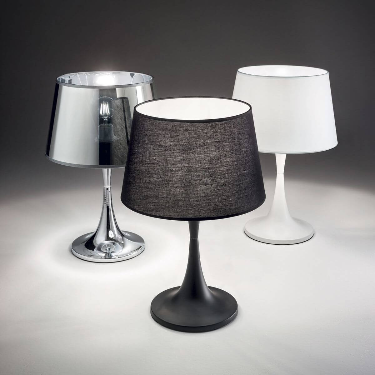 Lampe à poser London chromée, Ø 32 cm