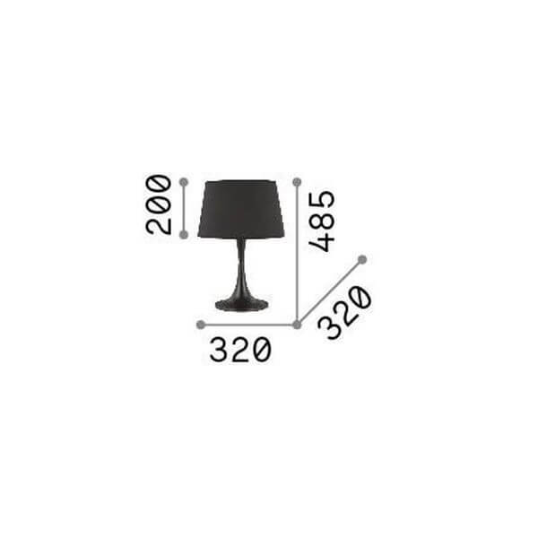 Lampe à poser London chromée, Ø 32 cm